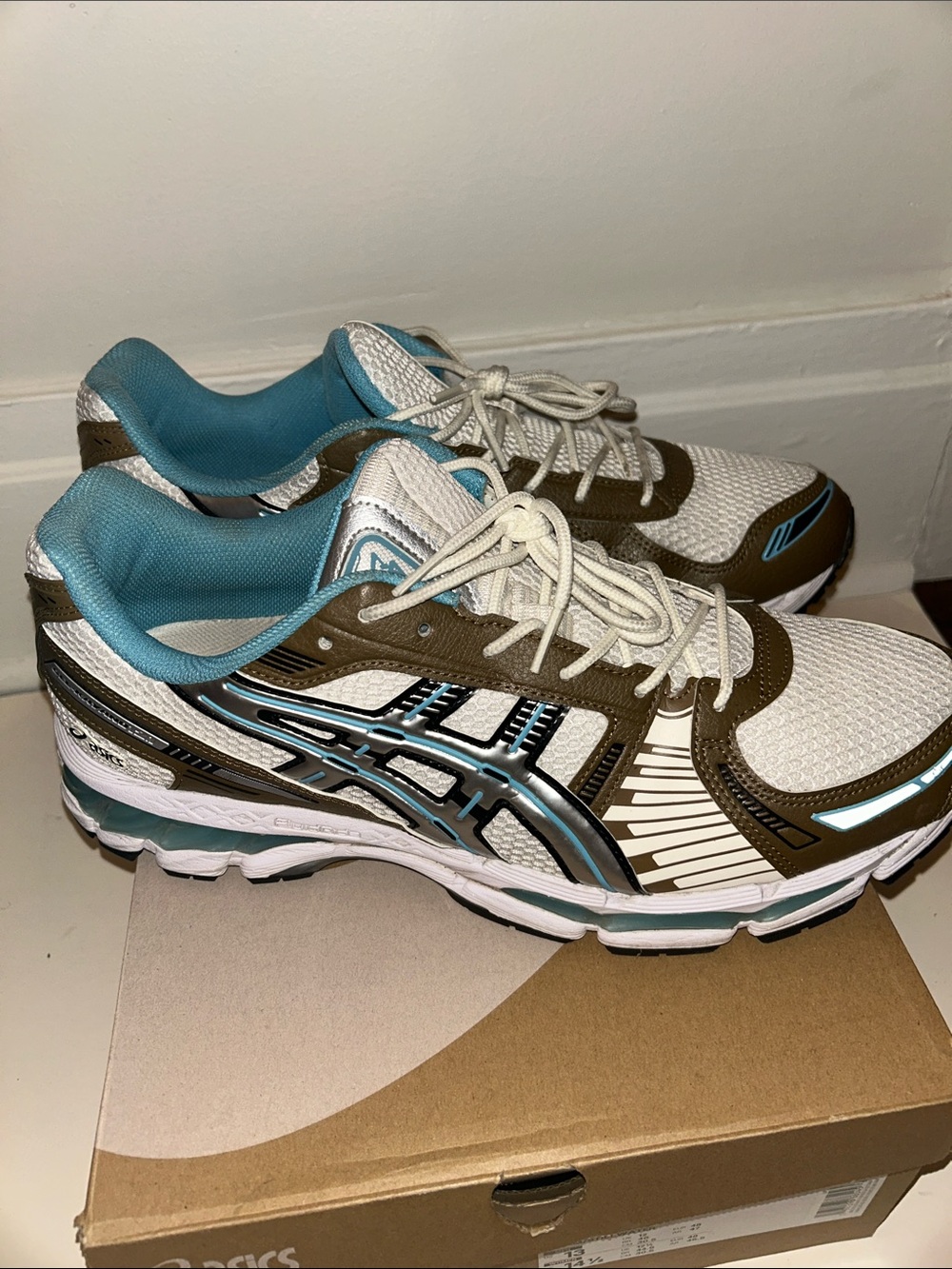 ASICS Gel Kayano 12.1 Teal & Brown Running Shoes